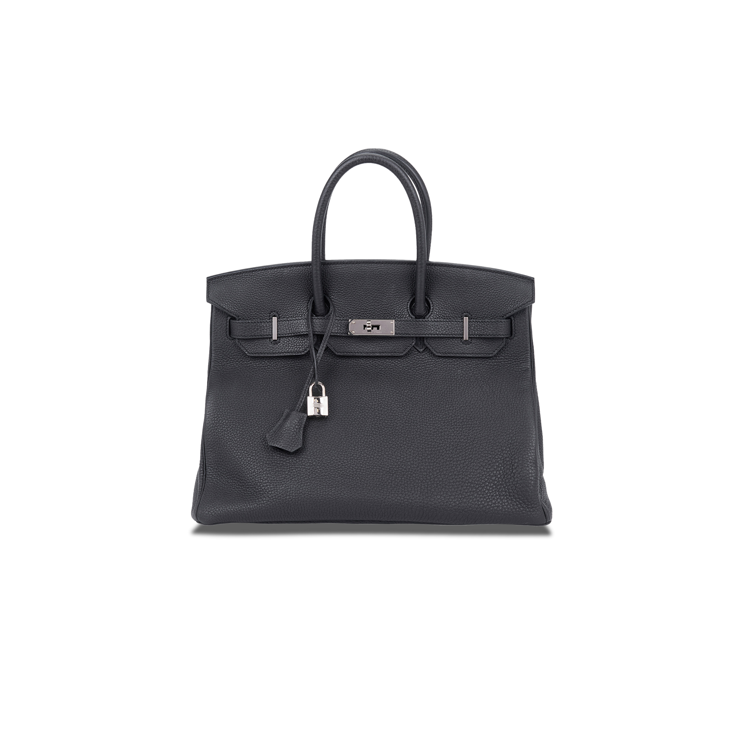 HERMES BIRKIN 35 TOGO LEATHER BLACK SILVER BUCKLE BAG H028369CK89 (35*28*18cm)